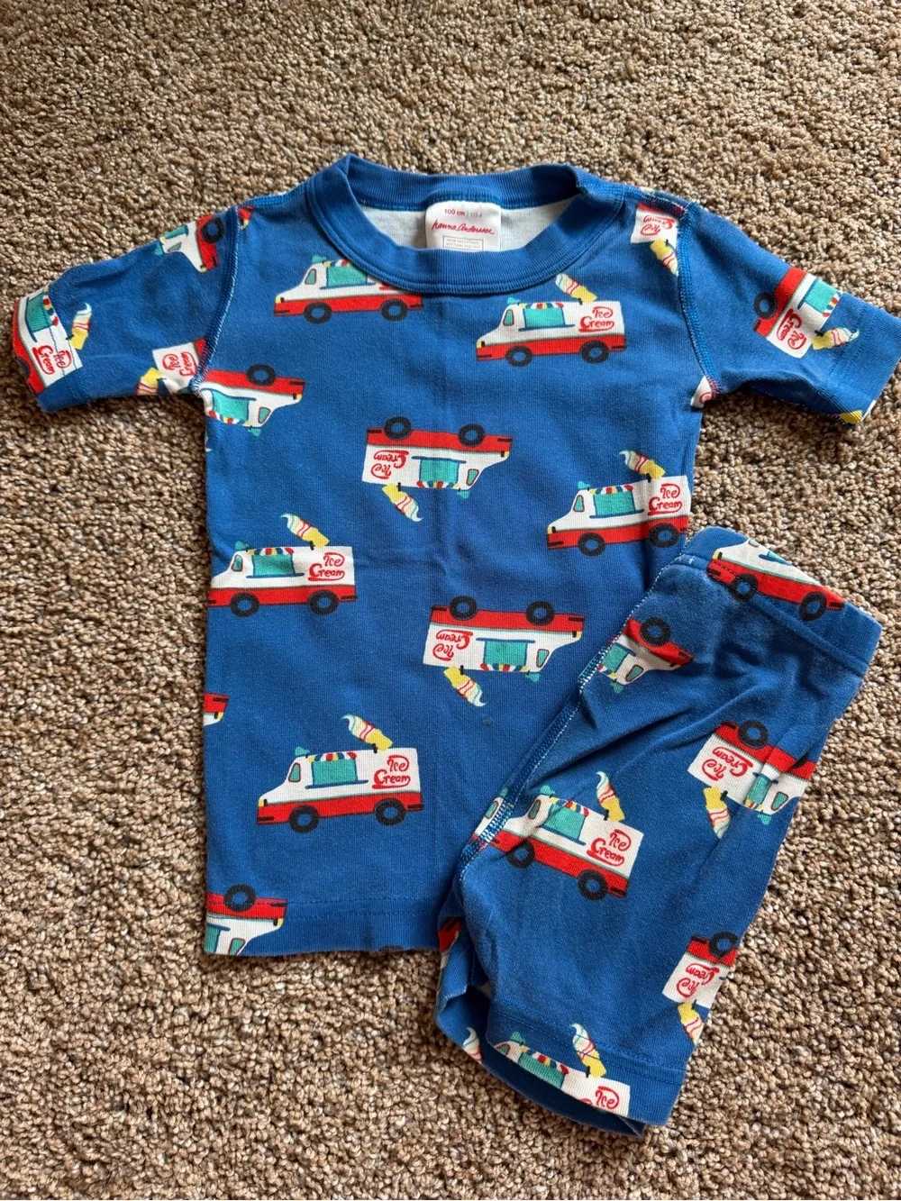 HANNA ANDERSSON Ice Cream Truck Short Sleeve & Shorts Pajama Set
